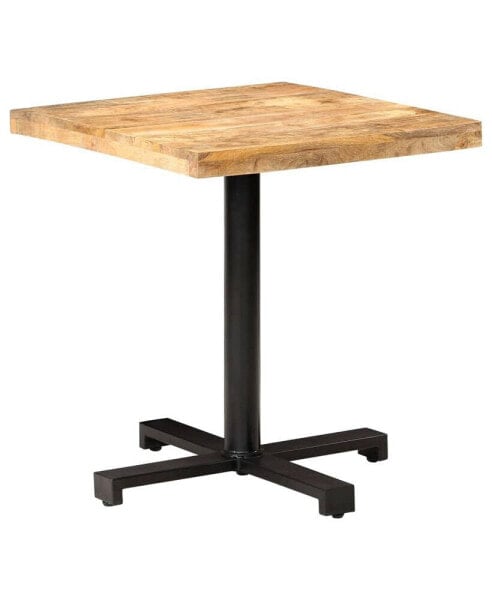Bistro Table Square 27.6"x27.6"x29.5" Rough Mango Wood