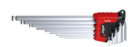 Ключи шестигранные Wiha 369R - набор L-образных - Метрические - 9 шт - 1,5,2,2,5,3,4,5,6,8,10 мм