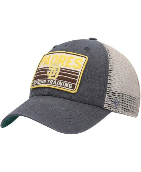 Men's Charcoal, Tan San Diego Padres Four Stroke Clean Up Trucker Snapback Hat