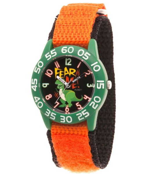 Boy's Disney Toy Story 4 Rex Orange Plastic Time Teacher Strap Watch 32mm