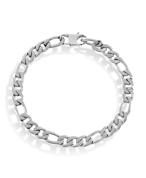 Stainless Steel 7mm Figaro Chain Bracelet