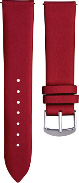 Leather smooth strap - Red