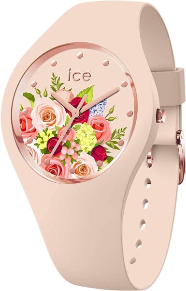 Розовые наручные часы для женщин Ice Watch Damen Armbanduhr Pink bouquet 40 мм Armband Silicone 017583