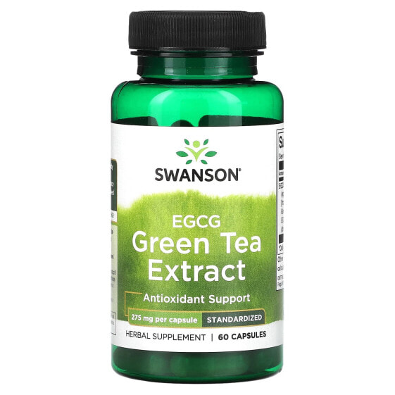 Экстракт зеленого чая Swanson ECGC, 275 мг, 60 капсул
