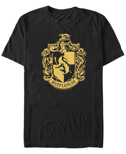 Harry Potter Men's Hogwarts House Hufflepuff Crest Short Sleeve T-Shirt