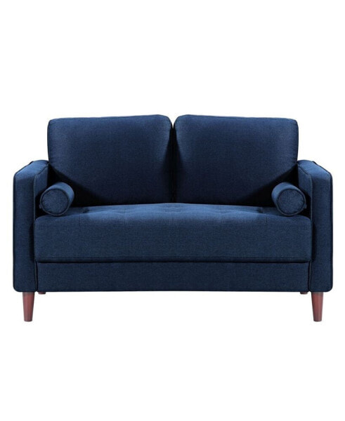 Lillith Modern Loveseat With Upholstered Fabric and Wooden Frame