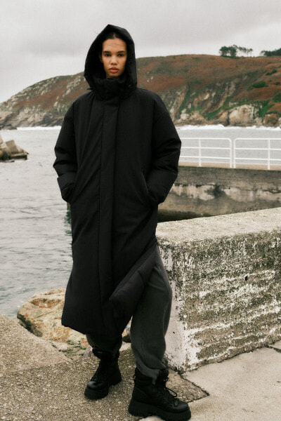 Water and wind protection extra long parka