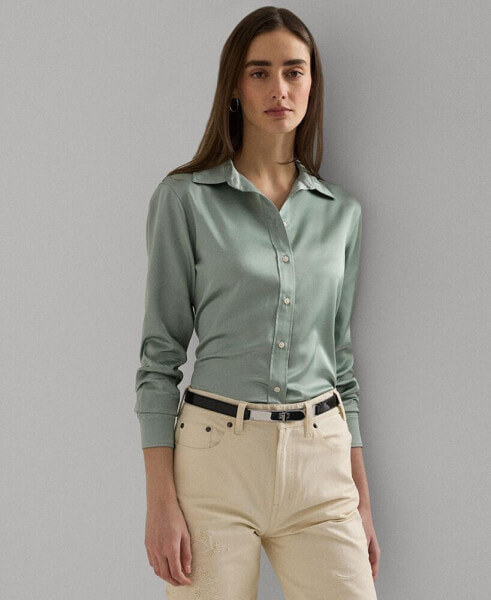 Women's Satin Charmeuse Shirt, Regular & Petite