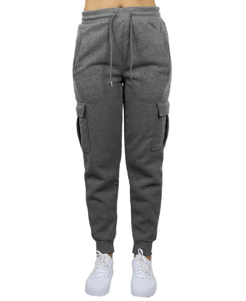 Women's Heavyweight Loose Fit Fleece-Lined Cargo Jogger Pants