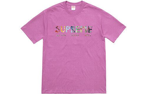 Supreme SS18 Rocks Tee Light Purple 字母Logo短袖T恤 男女同款 紫色 送礼推荐 / Футболка Supreme SS18 Rocks Tee Light Purple LogoT SUP-SS18-483