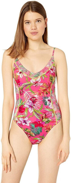 Hobie Women's 180594 V-Neck One Piece Swimsuit Size M