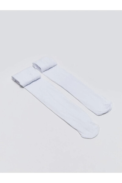 Basic Kız Bebek Külotlu Çorap 2'li