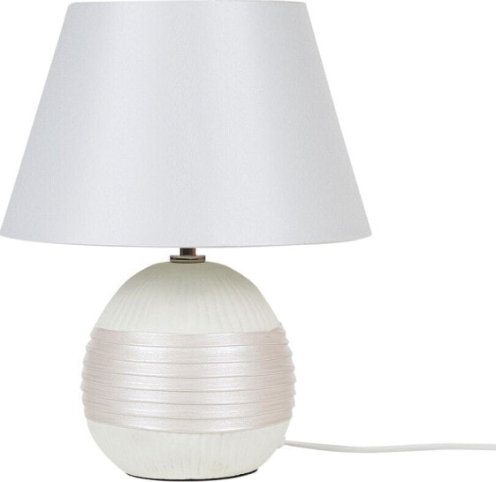 Lampa stołowa Beliani Lampka nocna ceramiczna kremowa SADO