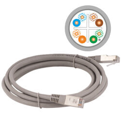 Alantec KKS6SZA5.0 - 5 m - Cat6 - F/UTP (FTP) - RJ-45 - RJ-45 - Grey