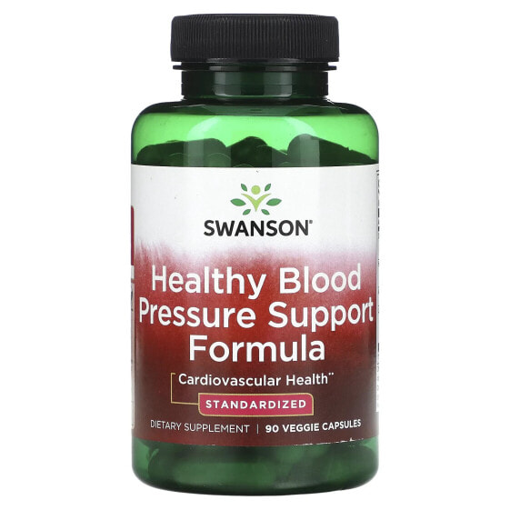 Формула поддержки здорового артериального давления, стандартизированная, 90 капсул - Swanson Healthy Blood Pressure Support Formula 90 капсул