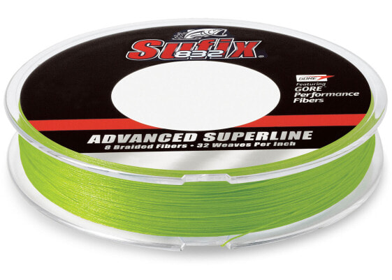 Sufix 832 Braid Fishing Line 600 Yds, 30 Lb., Neon Lime