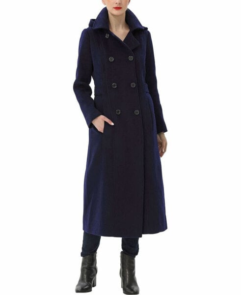 Women's Laila Long Hooded Wool Walking Coat