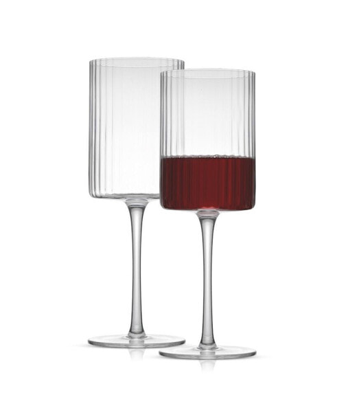 Elle Ribbed Red Wine Glass 2 Piece Set