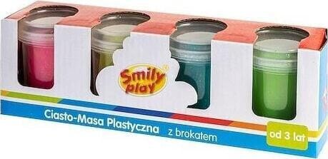 Smily Play Ciasto-masa z brokatem 4 słoiczki 56g