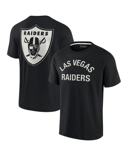 Men's and Women's Black Las Vegas Raiders Super Soft Short Sleeve T-shirt