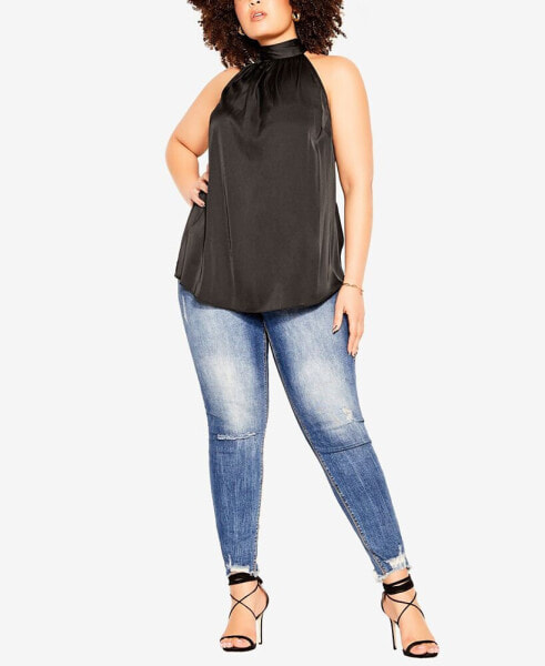 Plus Size Shine Halter Top