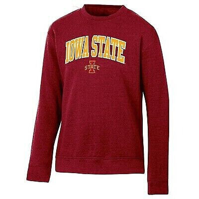 NCAA Iowa State Cyclones Men's Heathered Crew Neck Fleece Sweatshirt - L