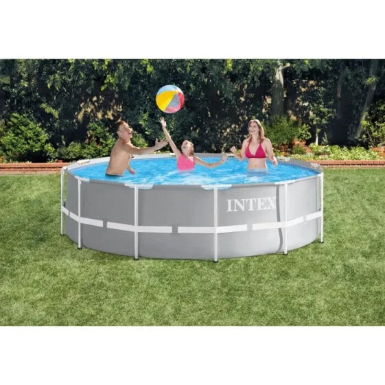 Бассейн Intex Rundrohr-Prismenrahmen-Pool-Kit - 3m66 x 99 cm - Grau
