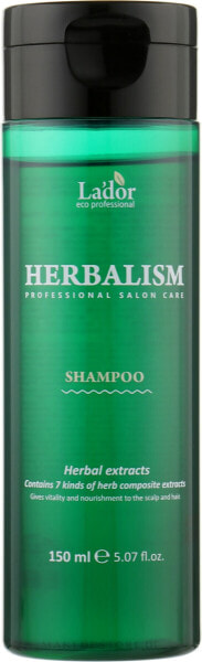 Beruhigendes und revitalisierendes Haarshampoo mit Kräuterextrakten - La'dor Herbalism Shampoo 150 ml