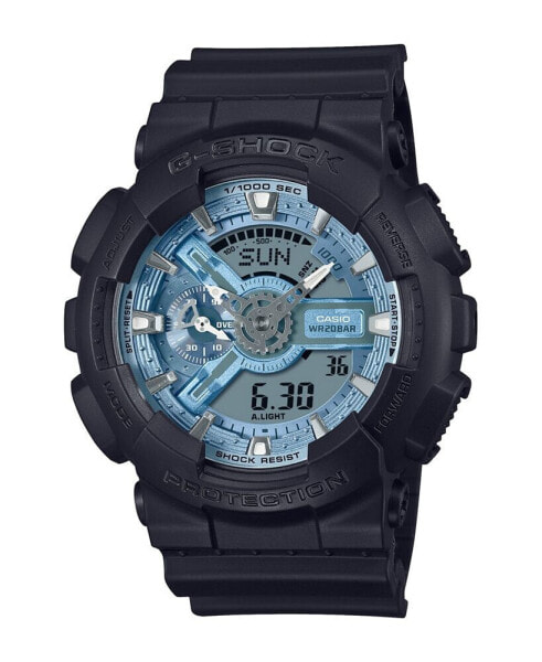 Часы и аксессуары CASIO G-Shock мужские аналогово-цифровые черные из смолы, 51,2 мм, модель GA110CD-1A2