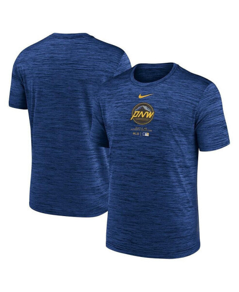 Men's Royal Seattle Mariners City Connect Practice Velocity Performance T-shirt