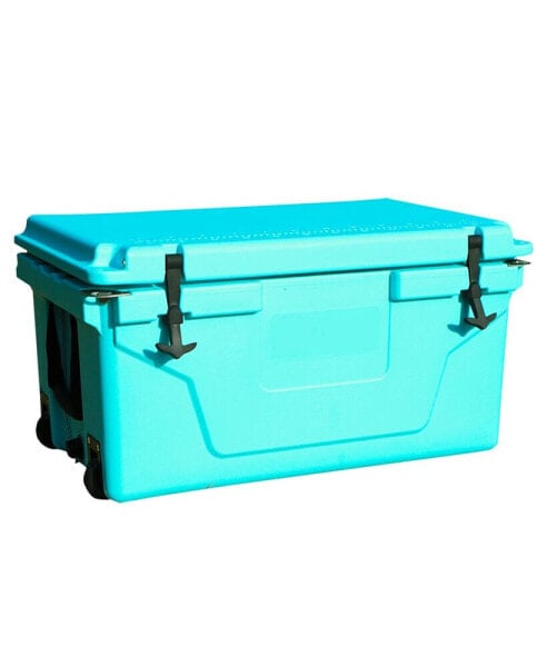Hot Selling Blue Color 65Qt Outdoor Cooler Fish Ice Chest Box 2022 Popular Camping Cooler Box