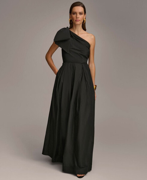 Women's One-Shoulder Bow Gown