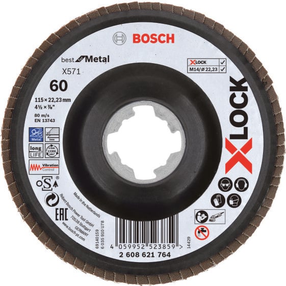 Bosch X-LOCK Fächerscheibe BfM 115 mm K60