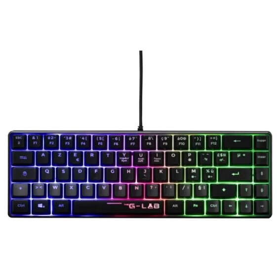 Gaming-Tastatur THE G-LAB KEYZ-HYDROGEN/FR 60 % schwarze Membran