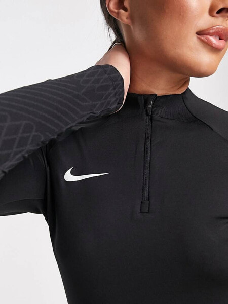 Nike Football Strike dri fit half zip drill top in black