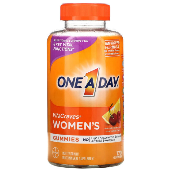 Витаминное дополнение для женщин One-A-Day VitaCraves, Мультивитамин/Мультивитамин, 170 жевательных конфет