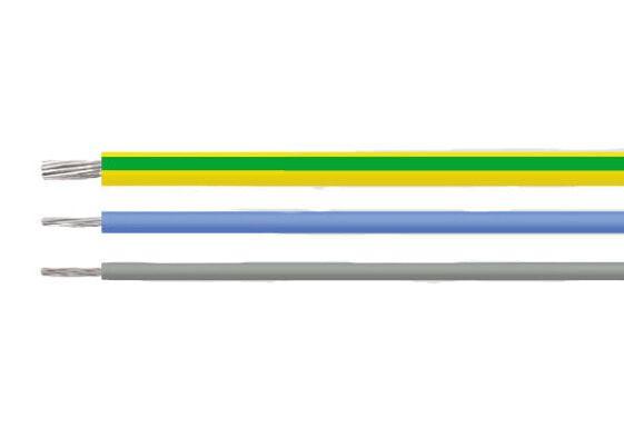 Helukabel 51375 Hochtemperaturader HELUTHERM 145 1 x 6 mm² Dunkelblau Meterware - Low voltage cable - Green - Yellow - Polyvinyl chloride (PVC) - Polyvinyl chloride (PVC) - Cooper - 1x6 mm²