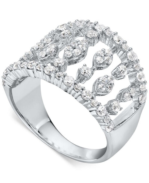 Diamond Openwork Statement Ring (1 ct. t.w.) in 10k White Gold