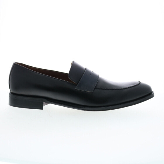 Bruno Magli Arezzo AREZZO1 Mens Black Leather Loafers & Slip Ons Penny Shoes 13