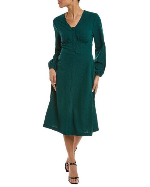 Leota Moss Crepe Midi Dress Women's Green S
