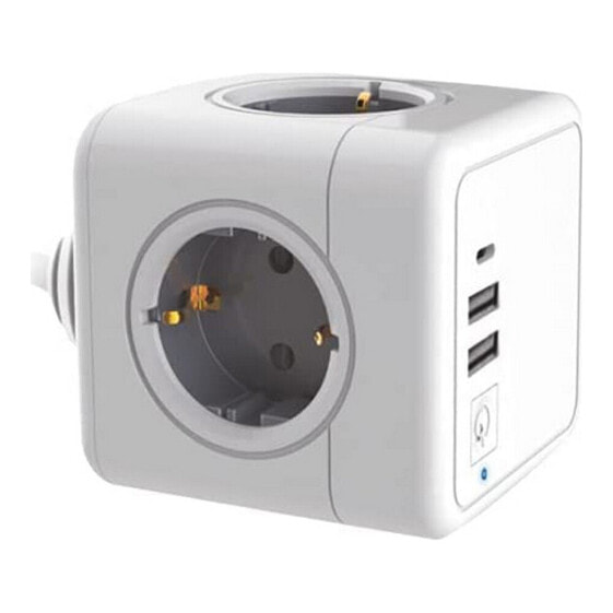 Cube multiplugs Silver Electronics 9522 CUBO