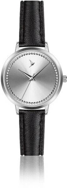 Часы Emily Westwood Poppy Black Leather Watch