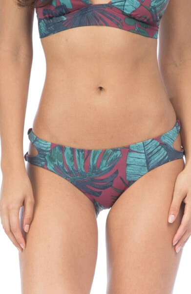 Women's The Bikini Lab Fronds Bikini Bottom, Size Medium - Mahogany 149248