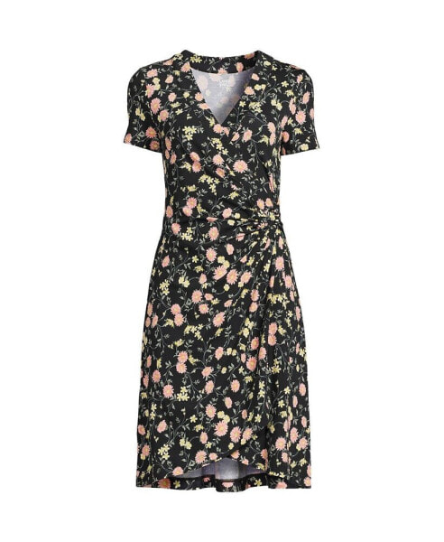 Women's Gathered Waist Short Sleeve Dress