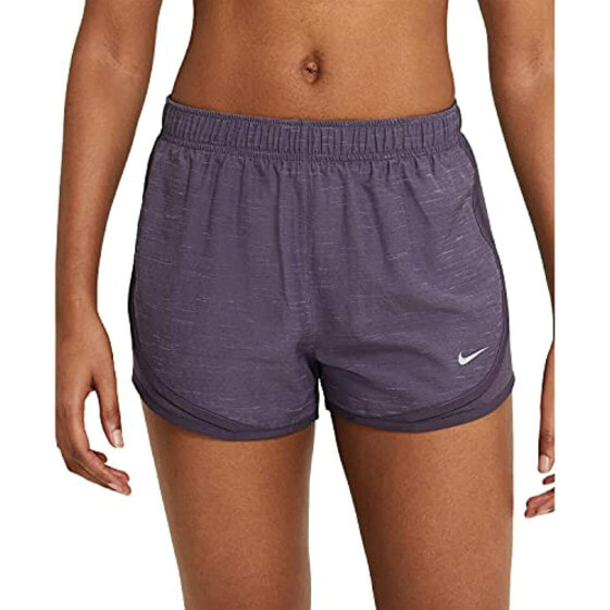 Nike 276604 Women Size Heathered Running Tempo Shorts Dark Raisin/Wolf Grey 3X