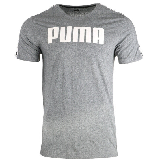 Puma Micro Tape Tee Mens Grey Casual Tops 84859702