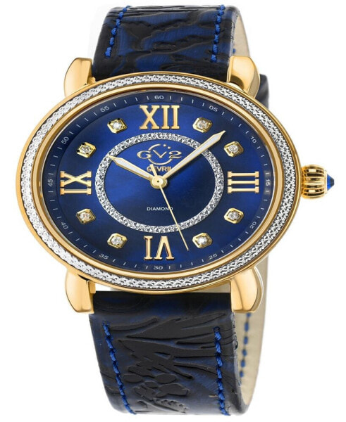Women's Marsala Blue Leather Watch 37mm