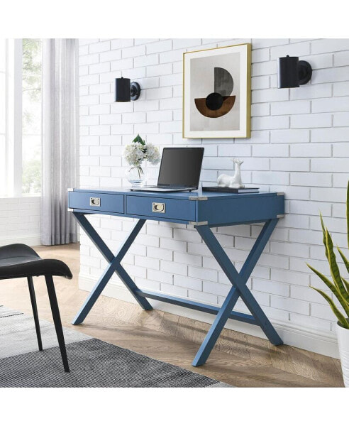 Computer Desk With Storage, Solid Wood Desk With Drawers, Modern Study Table For Home Office, Small Writing