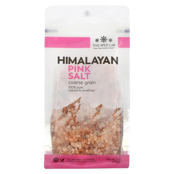 The Spice Lab, гималайская розовая соль, крупного помола, 453 г (1 фунт)