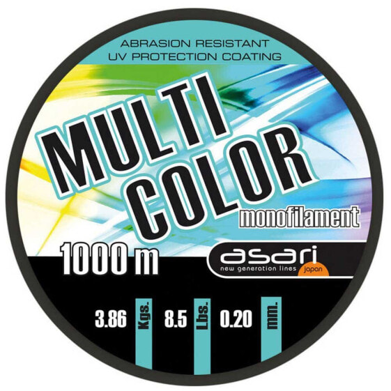 Леска моноцветная ASARI Multicolour 1000 м